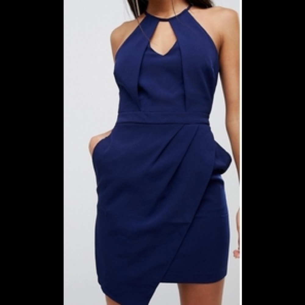 NWT Adelyn Rae Marlena Halterneck Sheath Dress